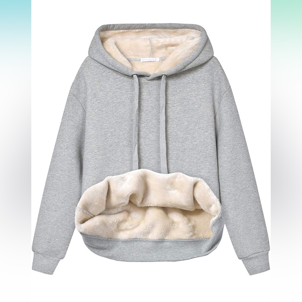 Sherpa lined hoodie size L